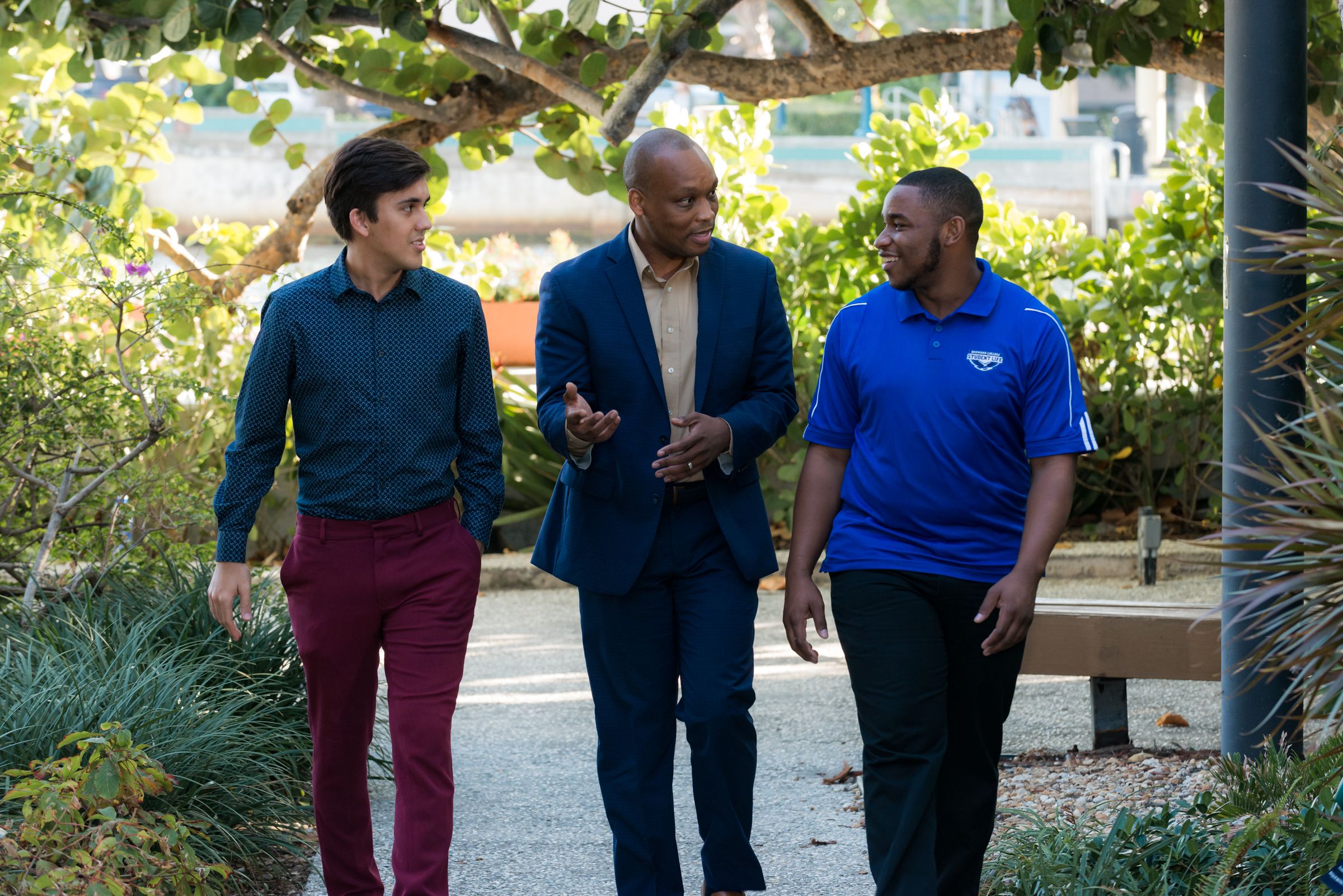 President Haile with Students