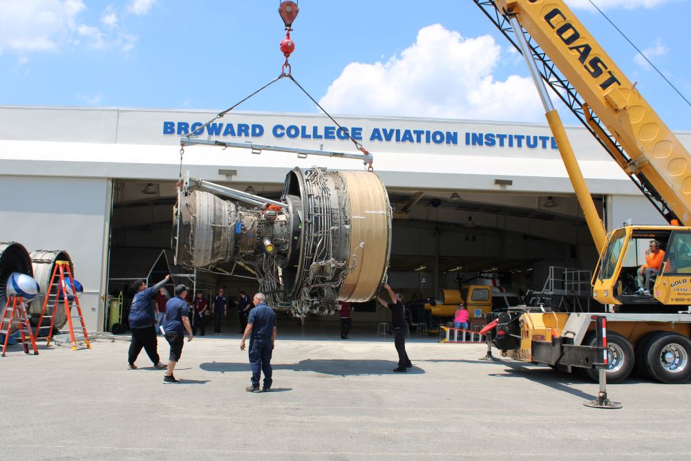 Broward College Receives Major Gift of Jet Engines  image