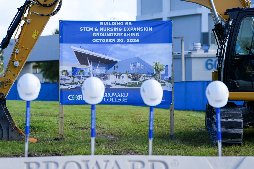 Building 55 Ground Breaking Sign